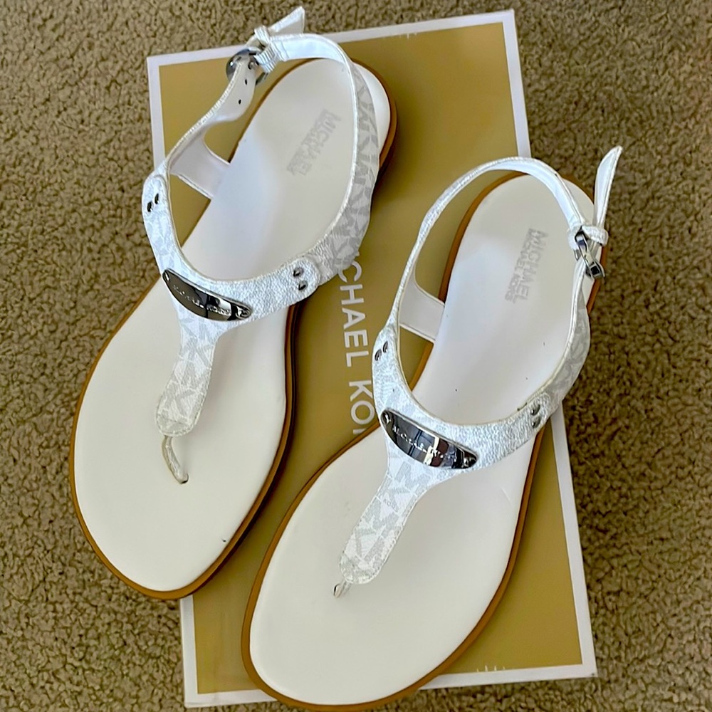 White Micheal Kors Sandals